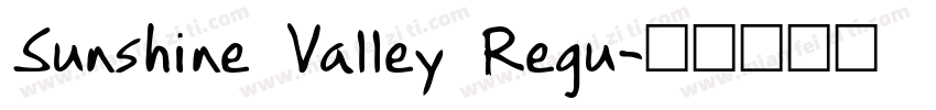 Sunshine Valley Regu字体转换
